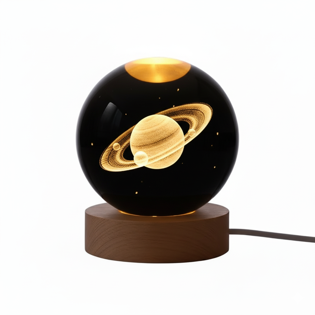 Lampe en cristal du système solaire