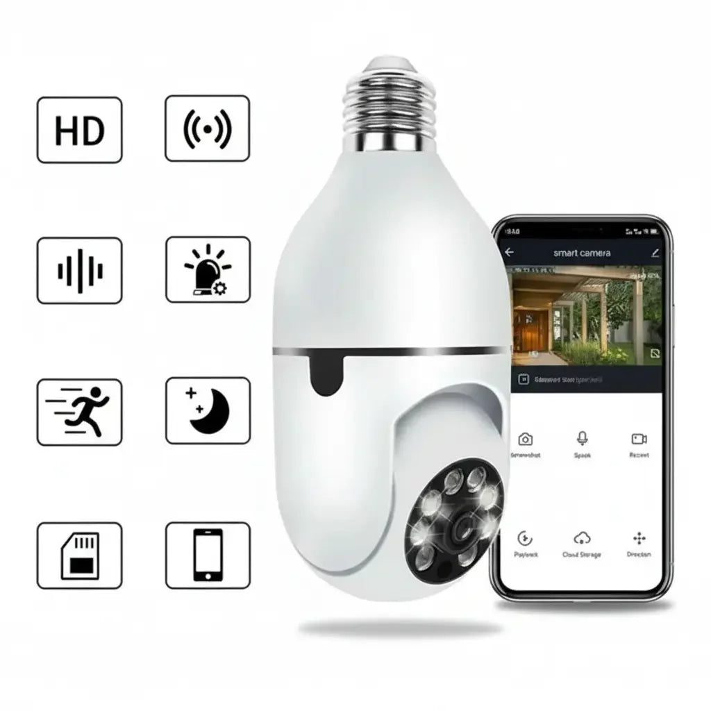 360-Degree Wi-Fi Full HD 1080p Security Camera with Recorder and Microphone