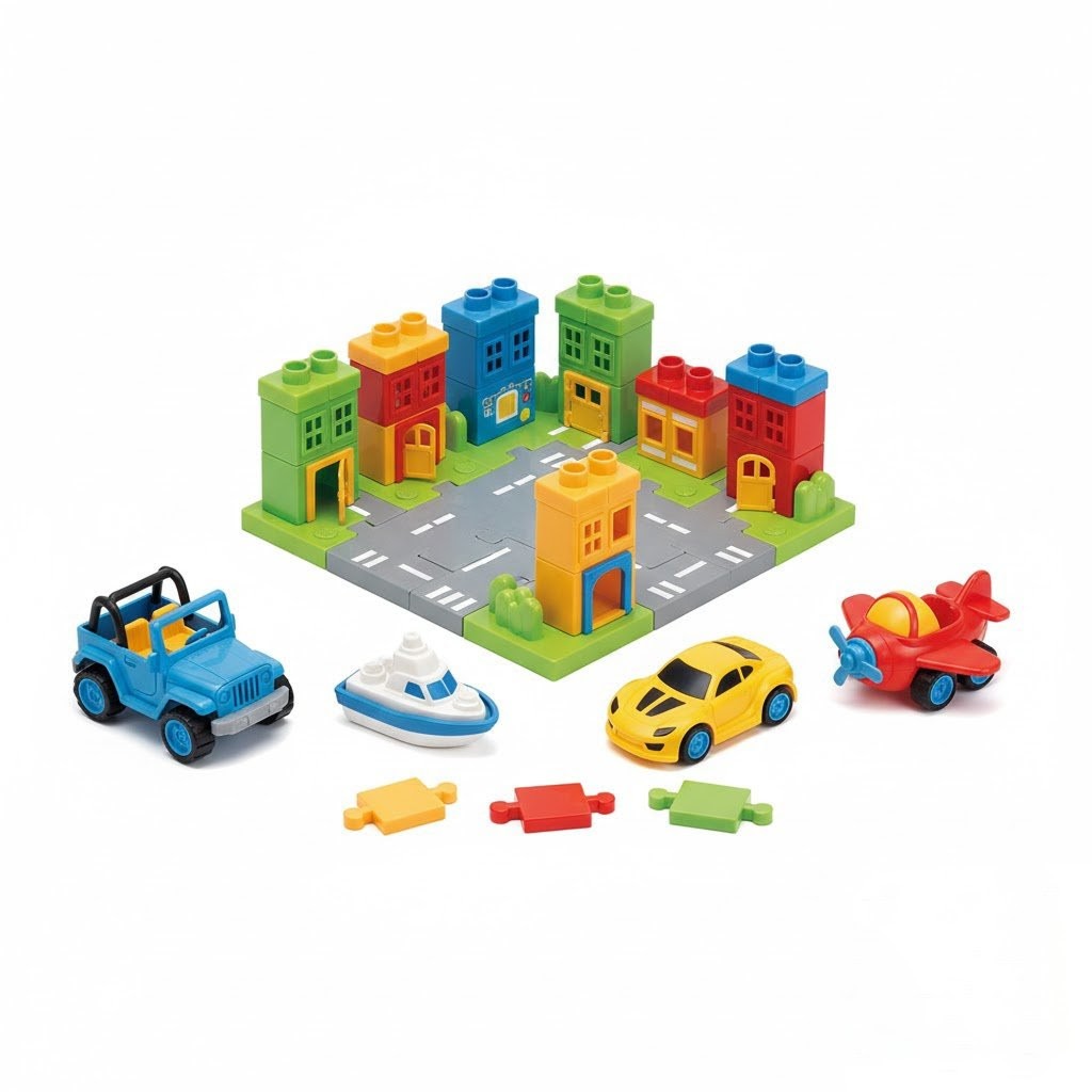 Mini-ville pour enfants à construire