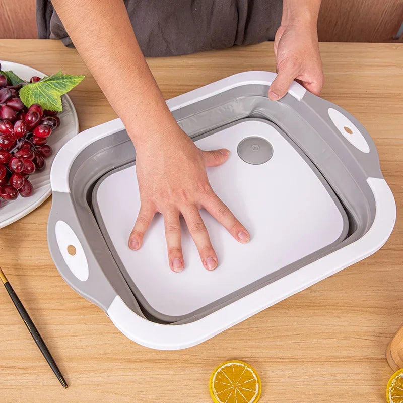 Retractable Basin and Multipurpose Cutting Board