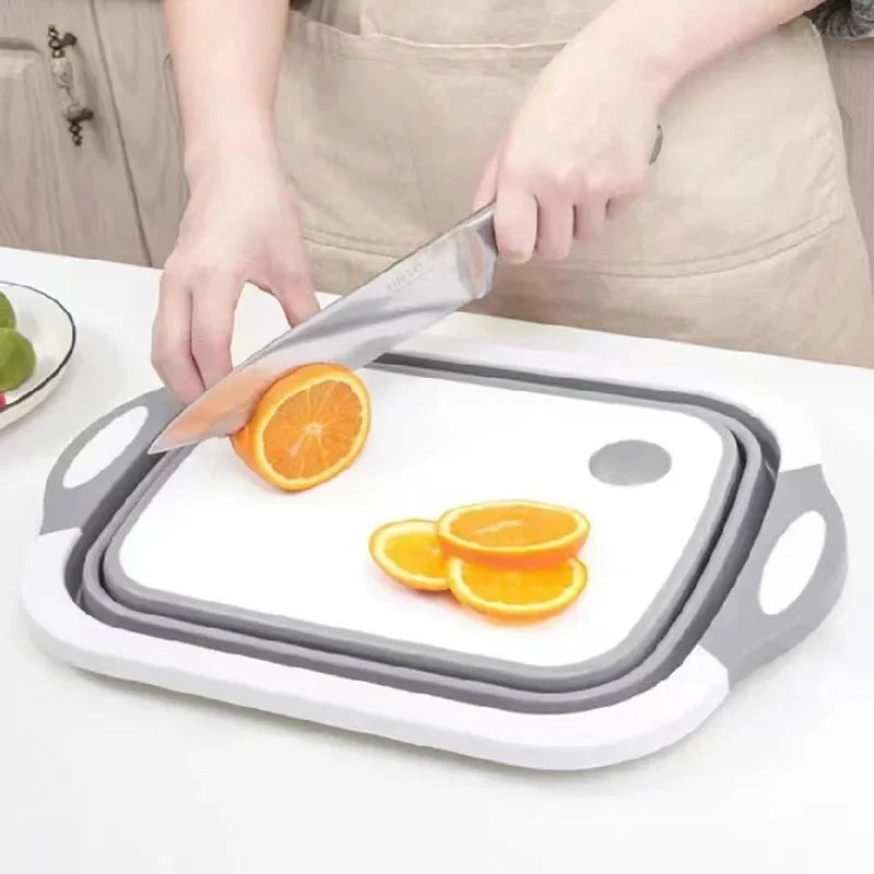 Retractable Basin and Multipurpose Cutting Board