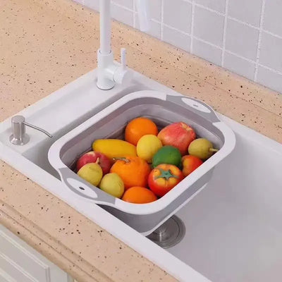 Retractable Basin and Multipurpose Cutting Board