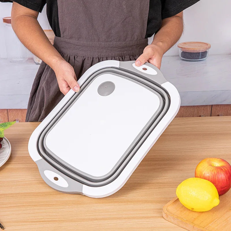 Retractable Basin and Multipurpose Cutting Board