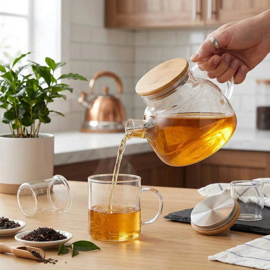 Heat Resistant Glass Kettle 1L
