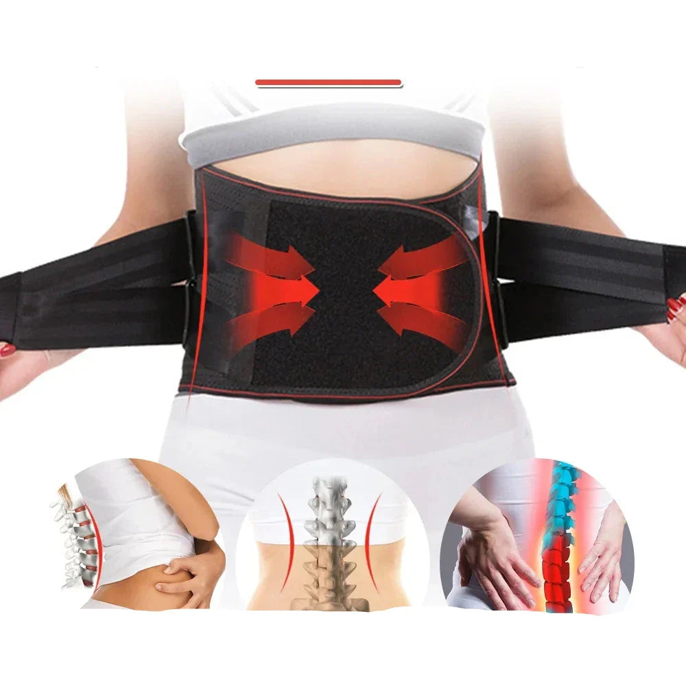 Self-Heating Decompression Lumbar Brace