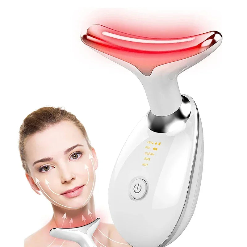 EMS Red Light Face and Neck Lifting, Wrinkle Remover, Tightening Massager
