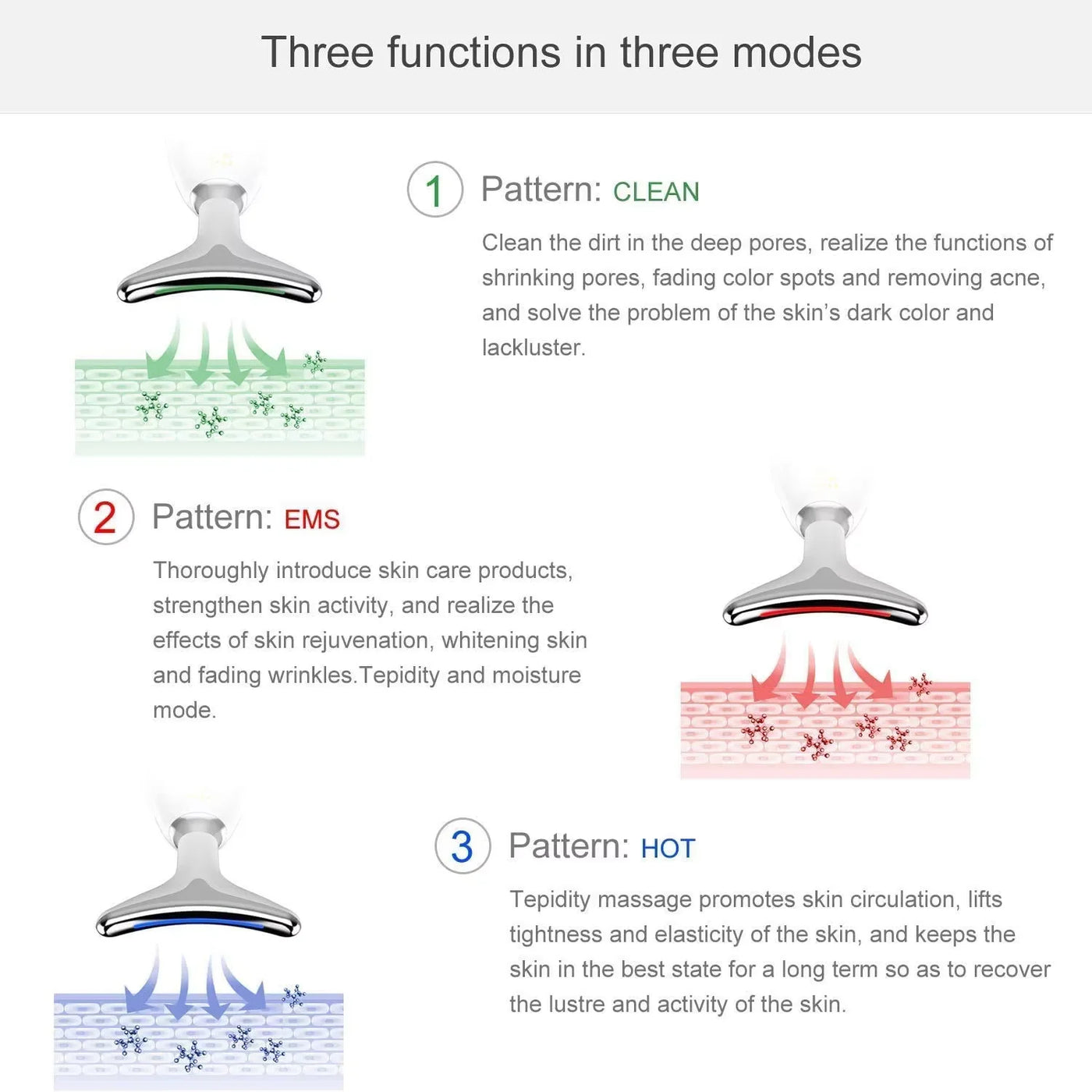 EMS Red Light Face and Neck Lifting, Wrinkle Remover, Tightening Massager