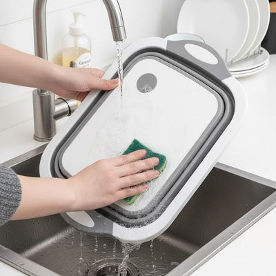 Retractable Basin and Multipurpose Cutting Board