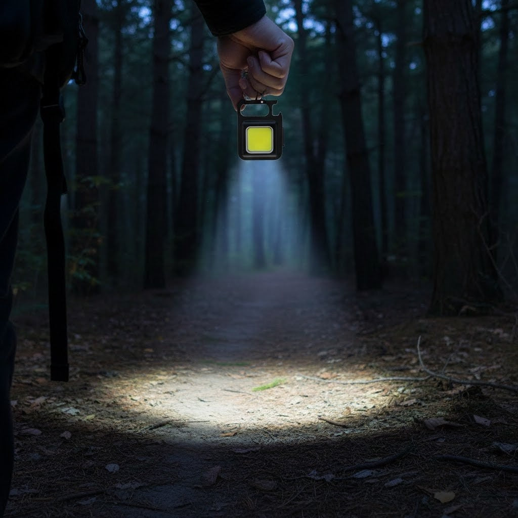 LED Mini Cob Chain Keychain