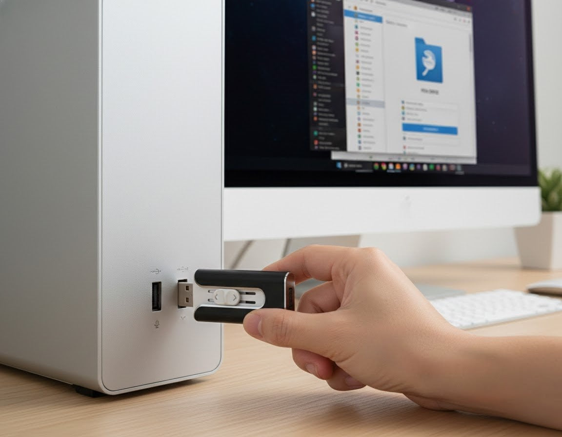 4-in-1 Mobile Flash Drive - Multi-Operational