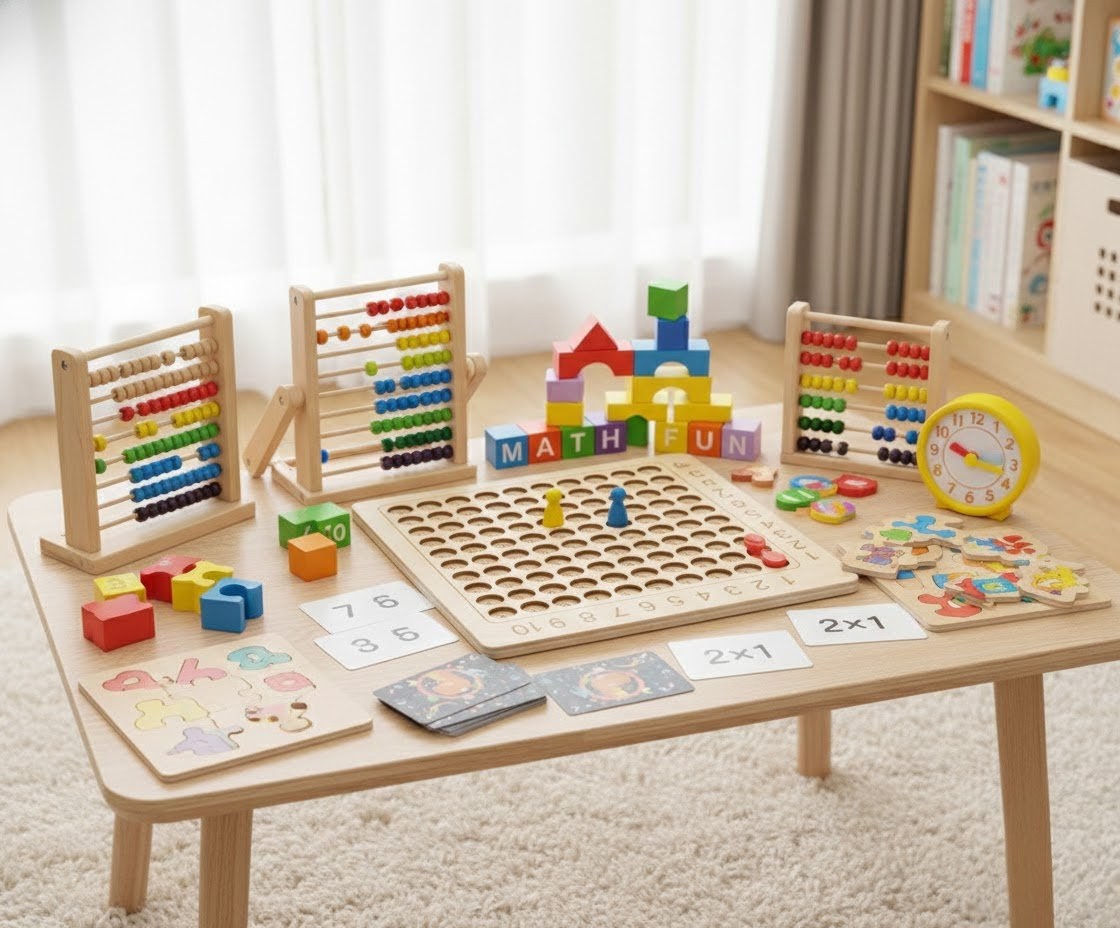 Wooden Montessori Multiplication Board Game