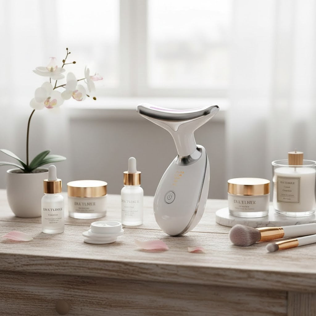 EMS Red Light Face and Neck Lifting, Wrinkle Remover, Tightening Massager