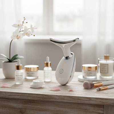 EMS Red Light Face and Neck Lifting, Wrinkle Remover, Tightening Massager