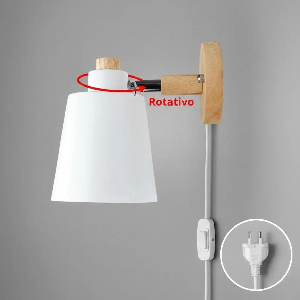 Wall Sconce Wooden with Switch Decorative Lighting