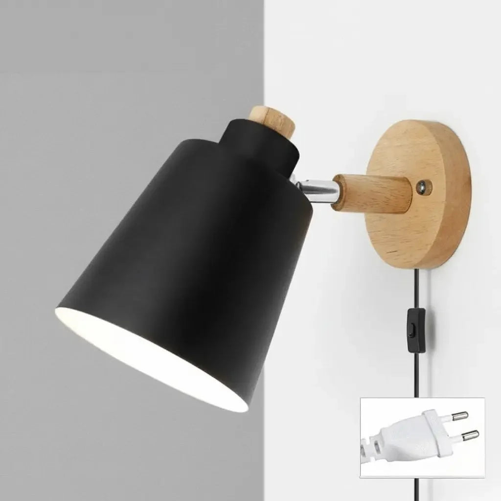 Wall Sconce Wooden with Switch Decorative Lighting