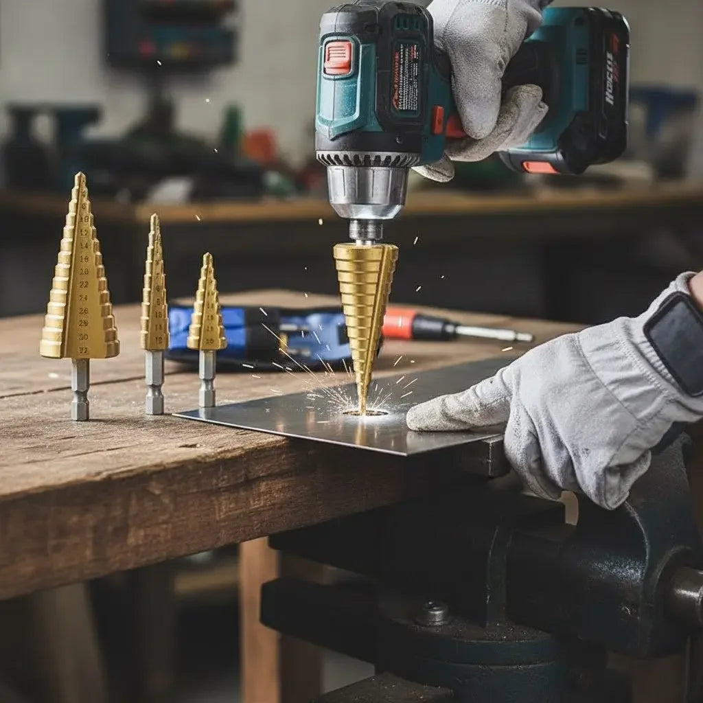 Complete Set of 6 Titanium Step Drill Bits