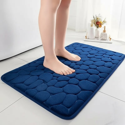Kit of 2 Ultra Absorbent 3D Non-Slip Bathroom Mats