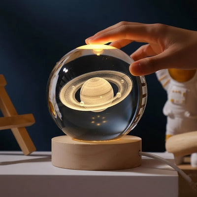 Solar System Crystal Lamp