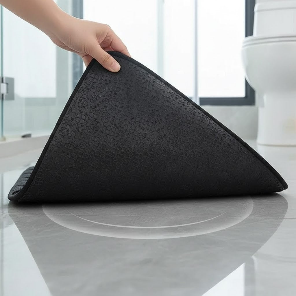 Kit of 2 Ultra Absorbent 3D Non-Slip Bathroom Mats
