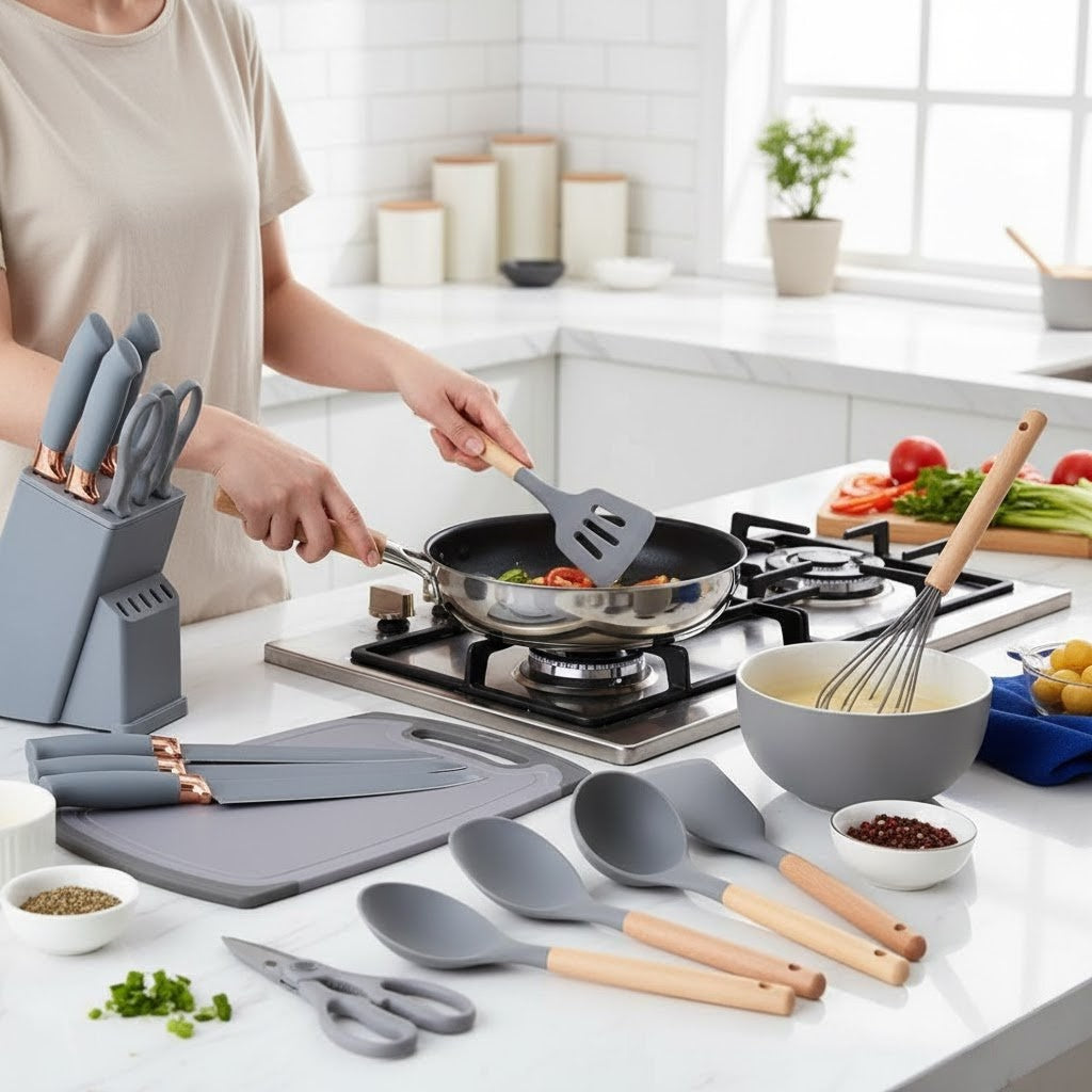 Complete Kitchen Utensils Set Kit 19 Pieces