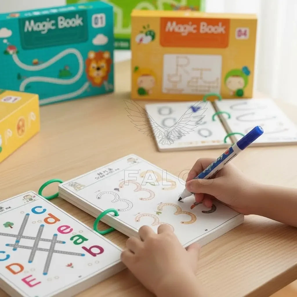 Children's Trace and Drawing Notebook with Erasable Ink