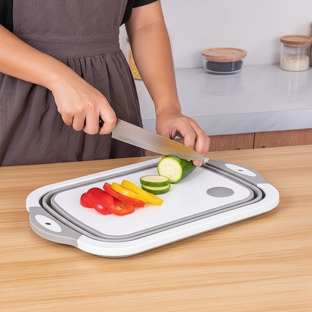 Retractable Basin and Multipurpose Cutting Board