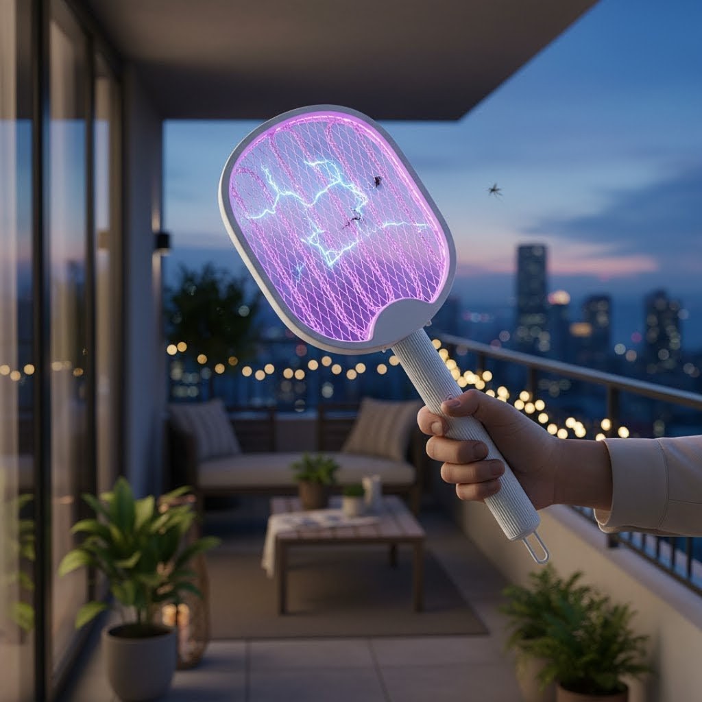 Mosquito Killer Racket with Attractive Ions