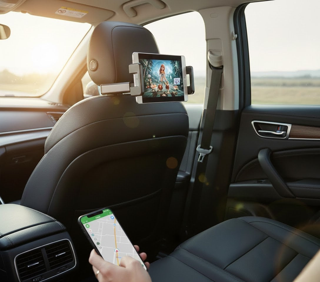 Tablet and Cell Phone Support for the Back Seat