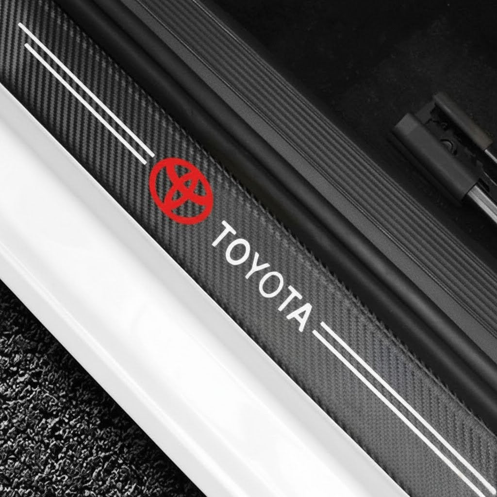 Car Door Sill Carbon Sticker Kit