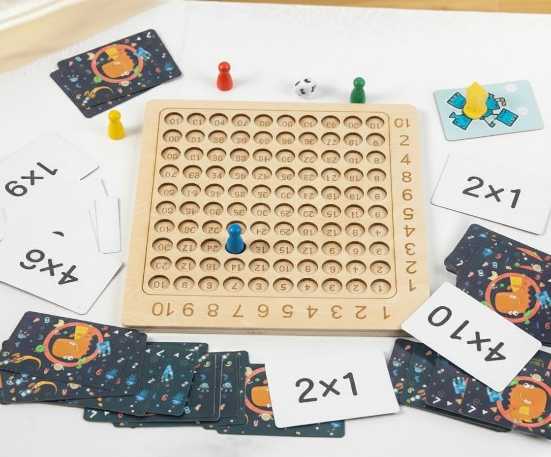 Wooden Montessori Multiplication Board Game