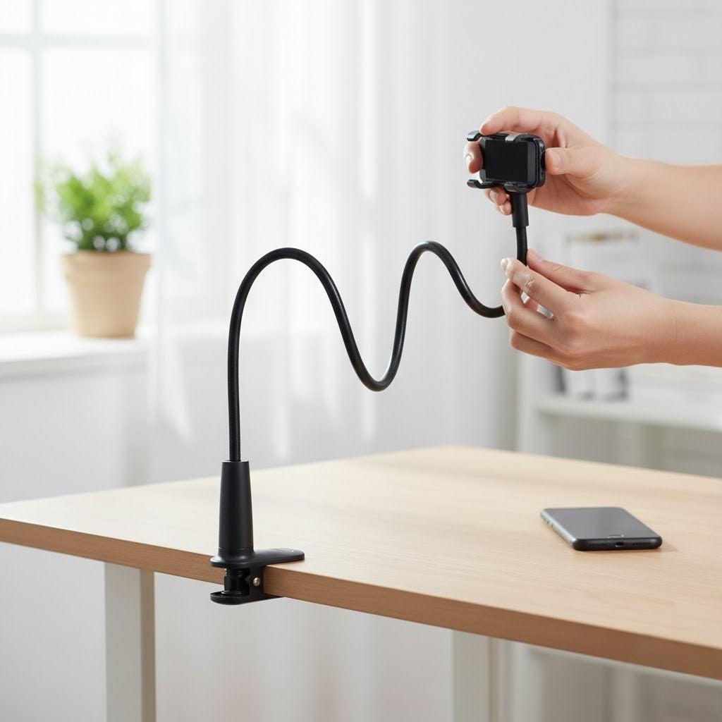 Cell Phone Holder with Bed Extension