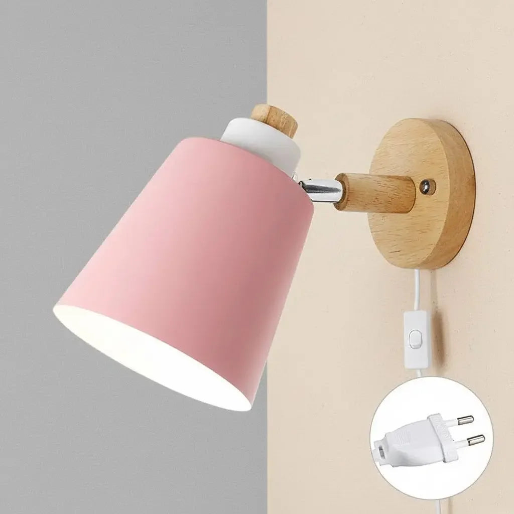 Wall Sconce Wooden with Switch Decorative Lighting