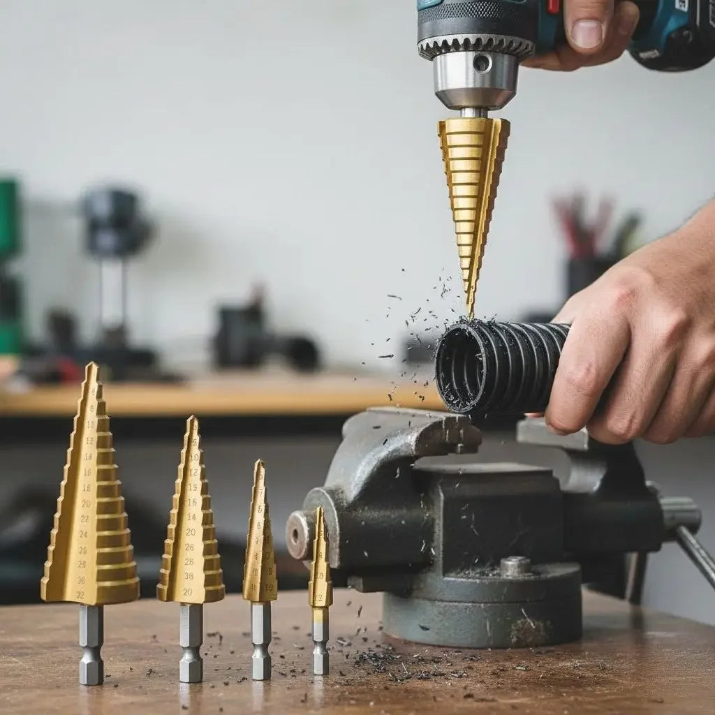 Complete Set of 6 Titanium Step Drill Bits
