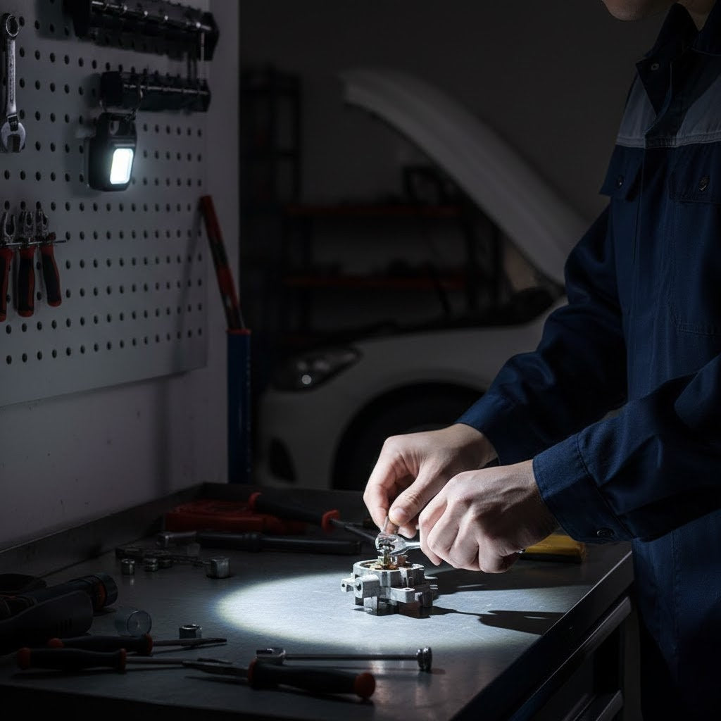 LED Mini Cob Chain Keychain