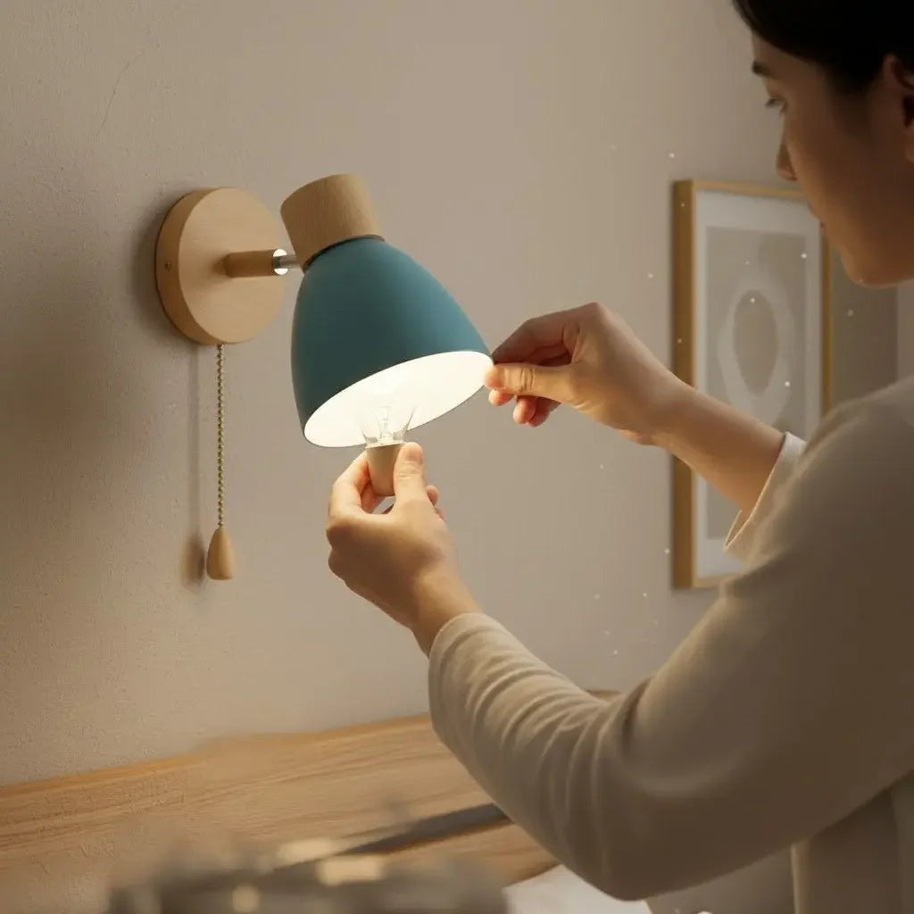 Wooden Wall Light