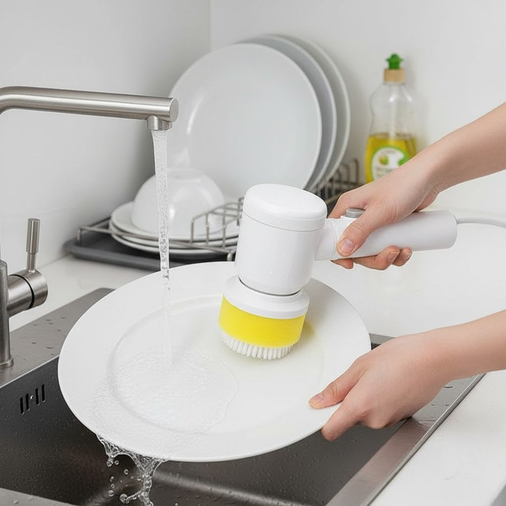 5 in 1 Electric Cleaning Brush + Gift Holder