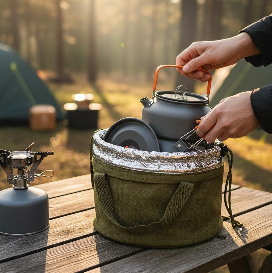 Portable Cookware Set for Outdoor Activities