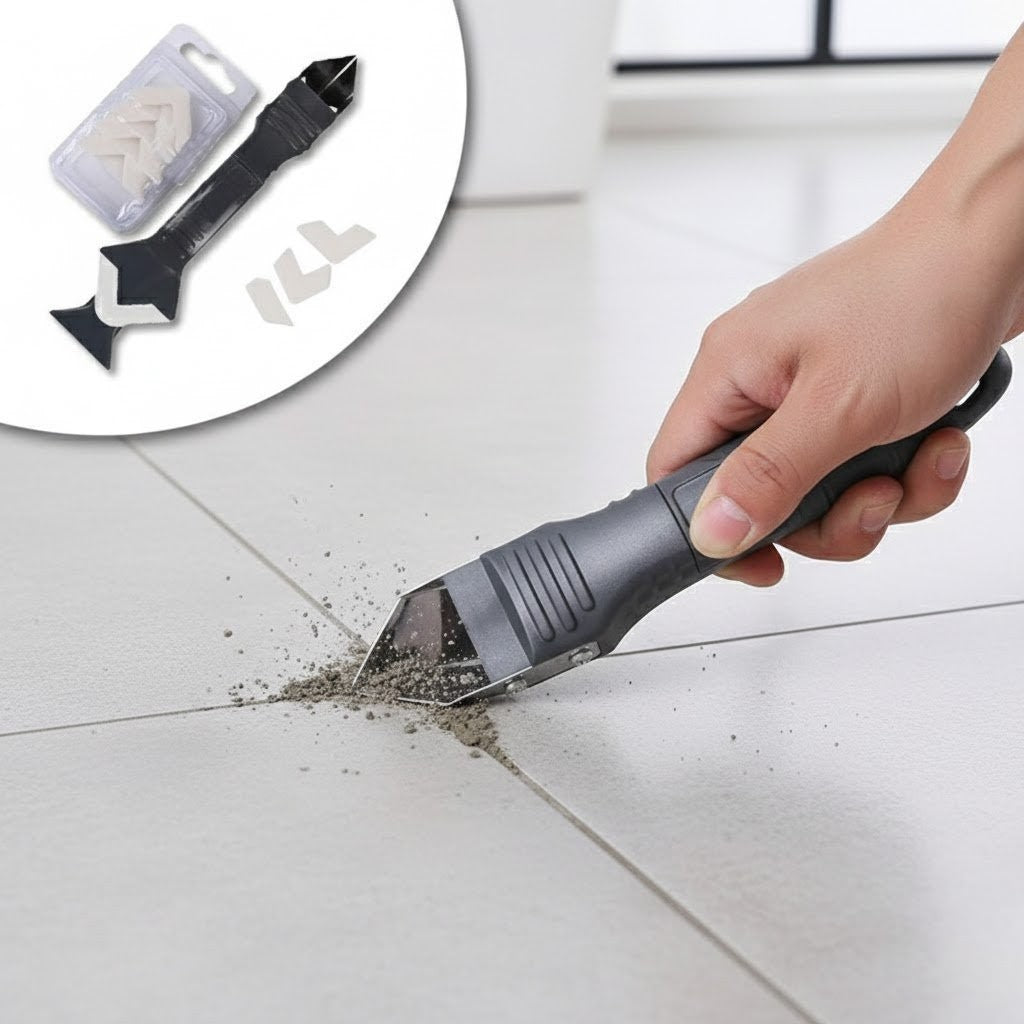 Thind 3 in 1 Multifunctional Silicone, Sealant and Grout Scraper