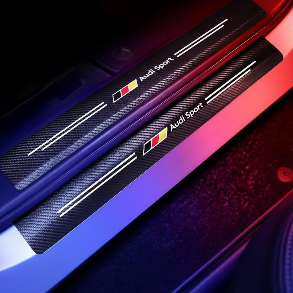 Car Door Sill Carbon Sticker Kit