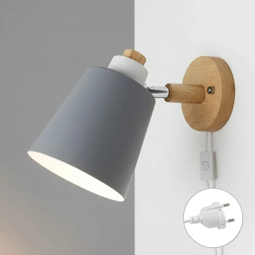 Wall Sconce Wooden with Switch Decorative Lighting