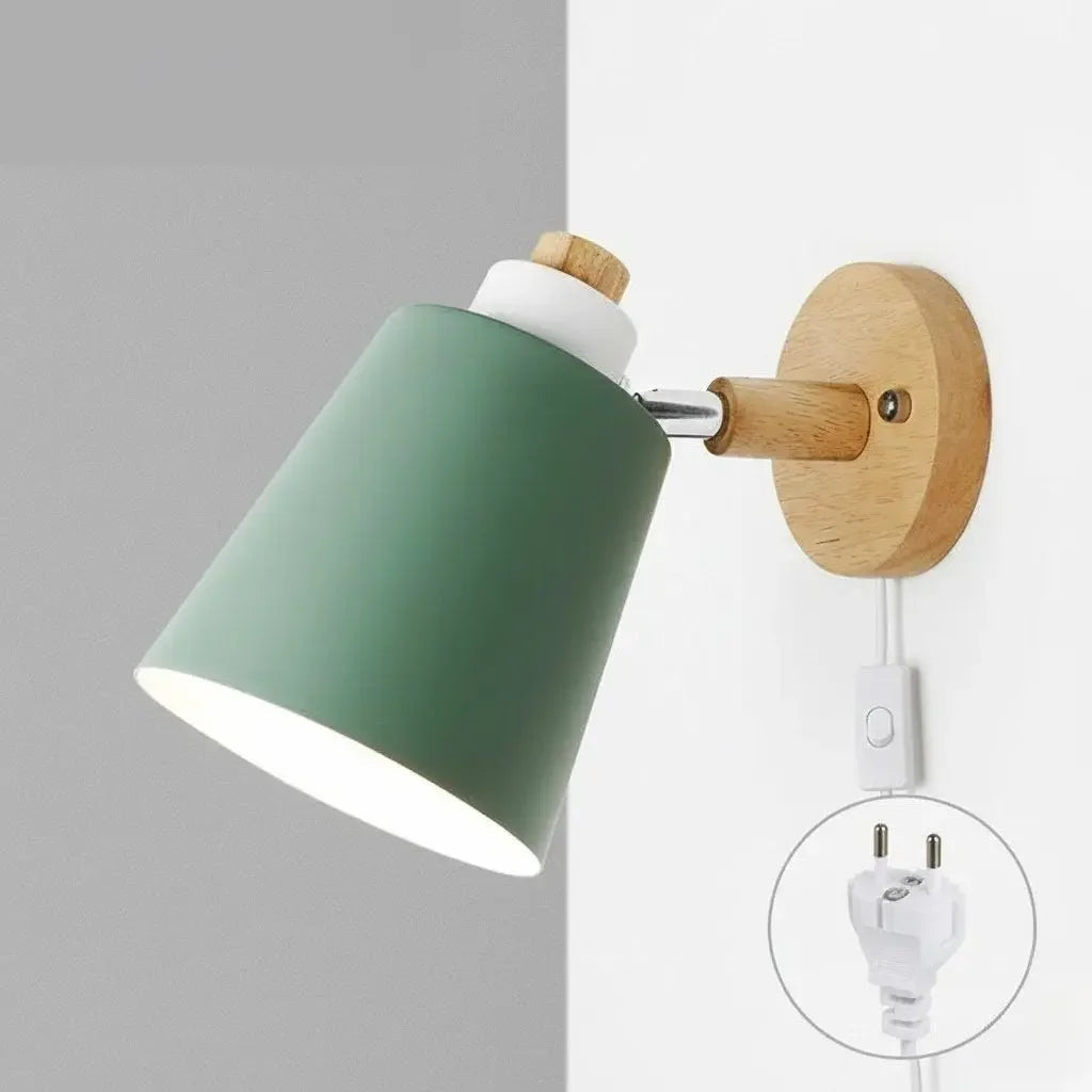 Wall Sconce Wooden with Switch Decorative Lighting