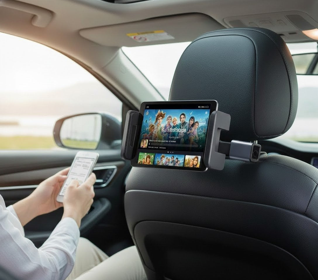 Tablet and Cell Phone Support for the Back Seat