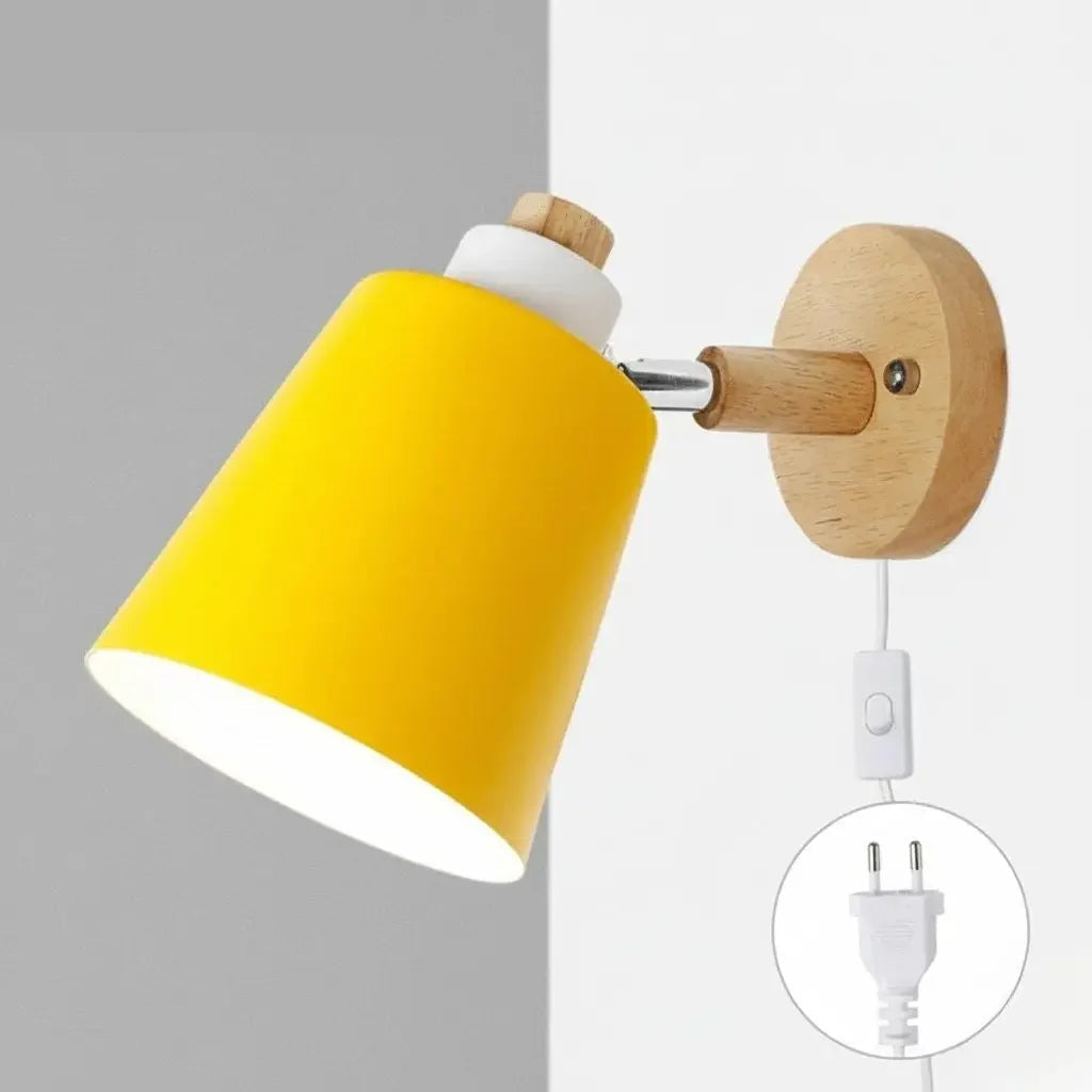 Wall Sconce Wooden with Switch Decorative Lighting