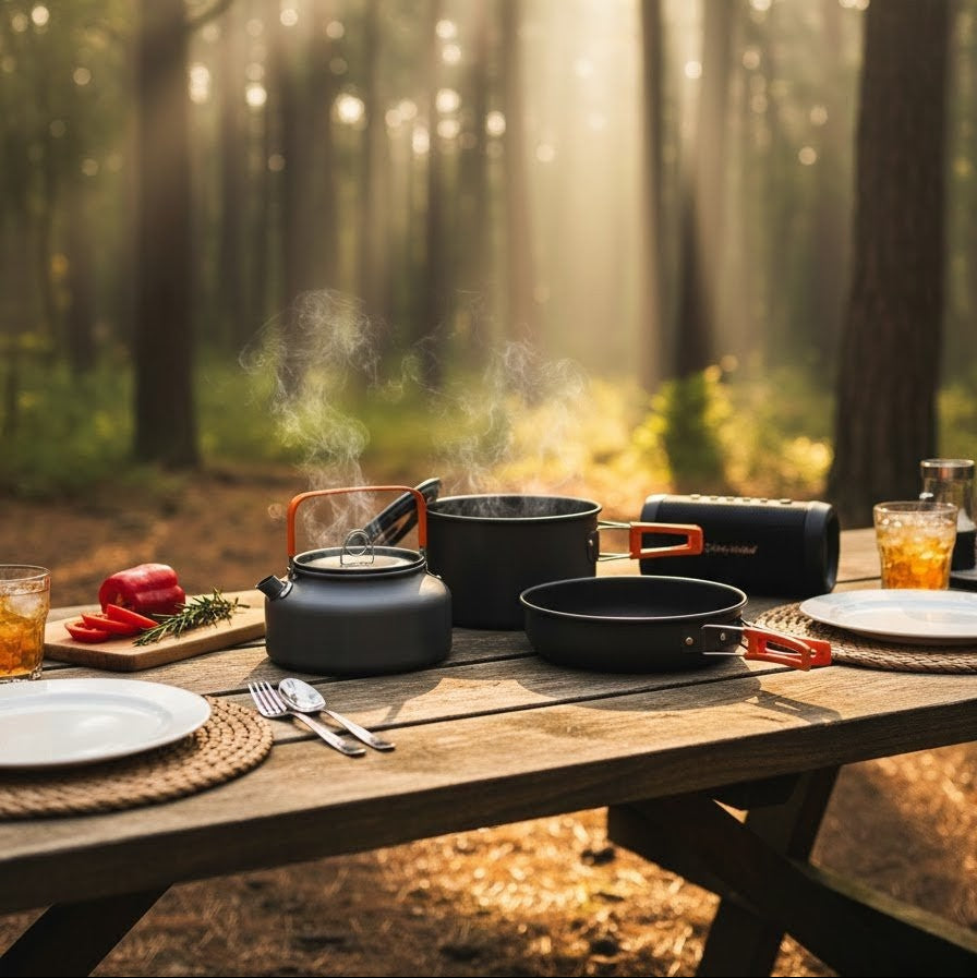 Portable Cookware Set for Outdoor Activities