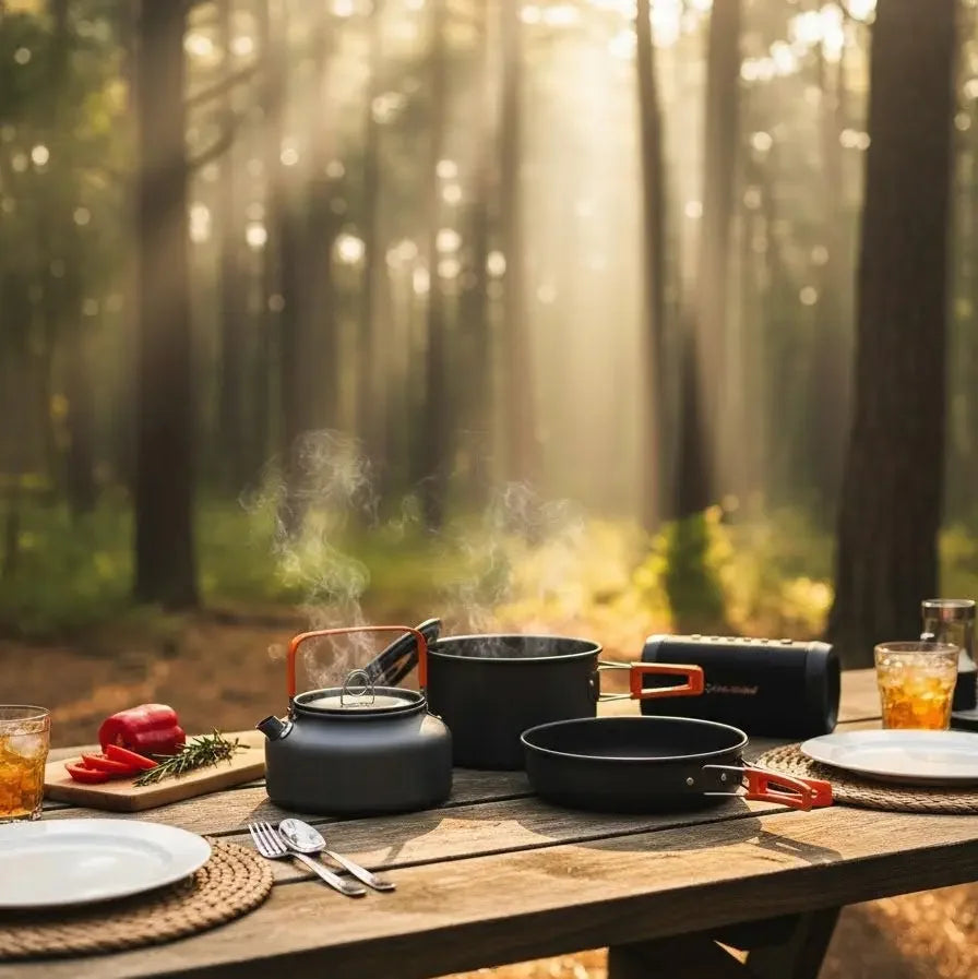 Portable Cookware Set for Outdoor Activities