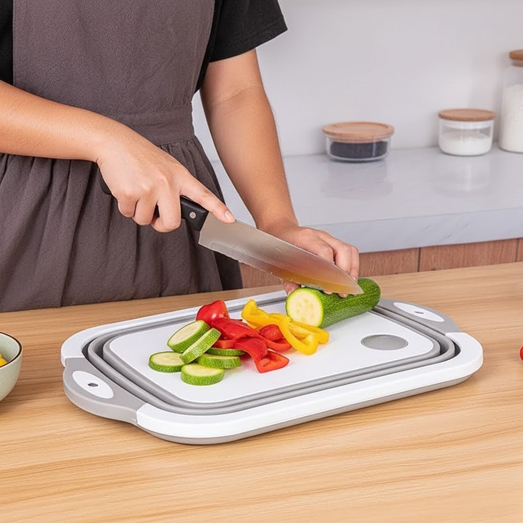 Retractable Basin and Multipurpose Cutting Board