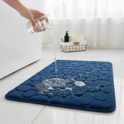 Kit of 2 Ultra Absorbent 3D Non-Slip Bathroom Mats