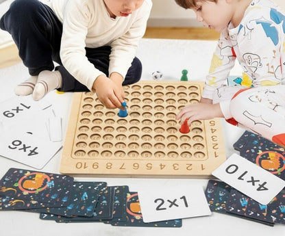 Wooden Montessori Multiplication Board Game