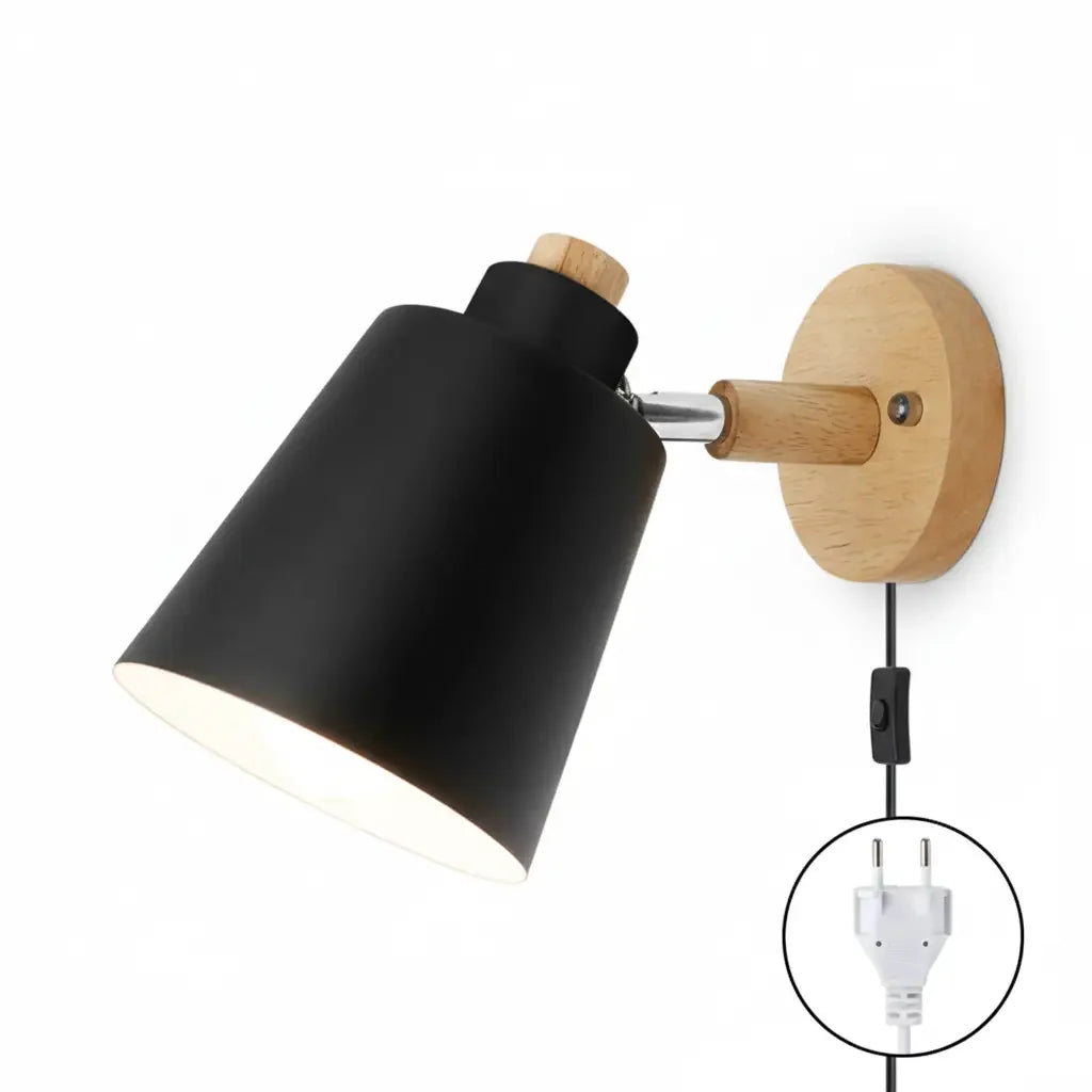 Wall Sconce Wooden with Switch Decorative Lighting
