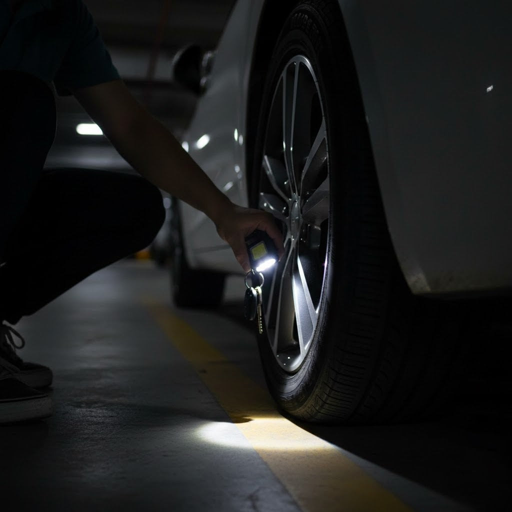 LED Mini Cob Chain Keychain